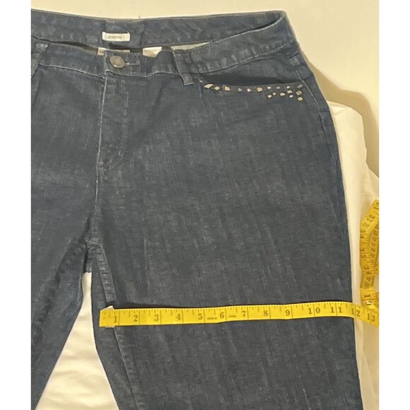 Liz Claiborne Embellished Pockets Denim Cotton Dark Wash Jeans Women’s Plus 16W - Picture 12 of 14